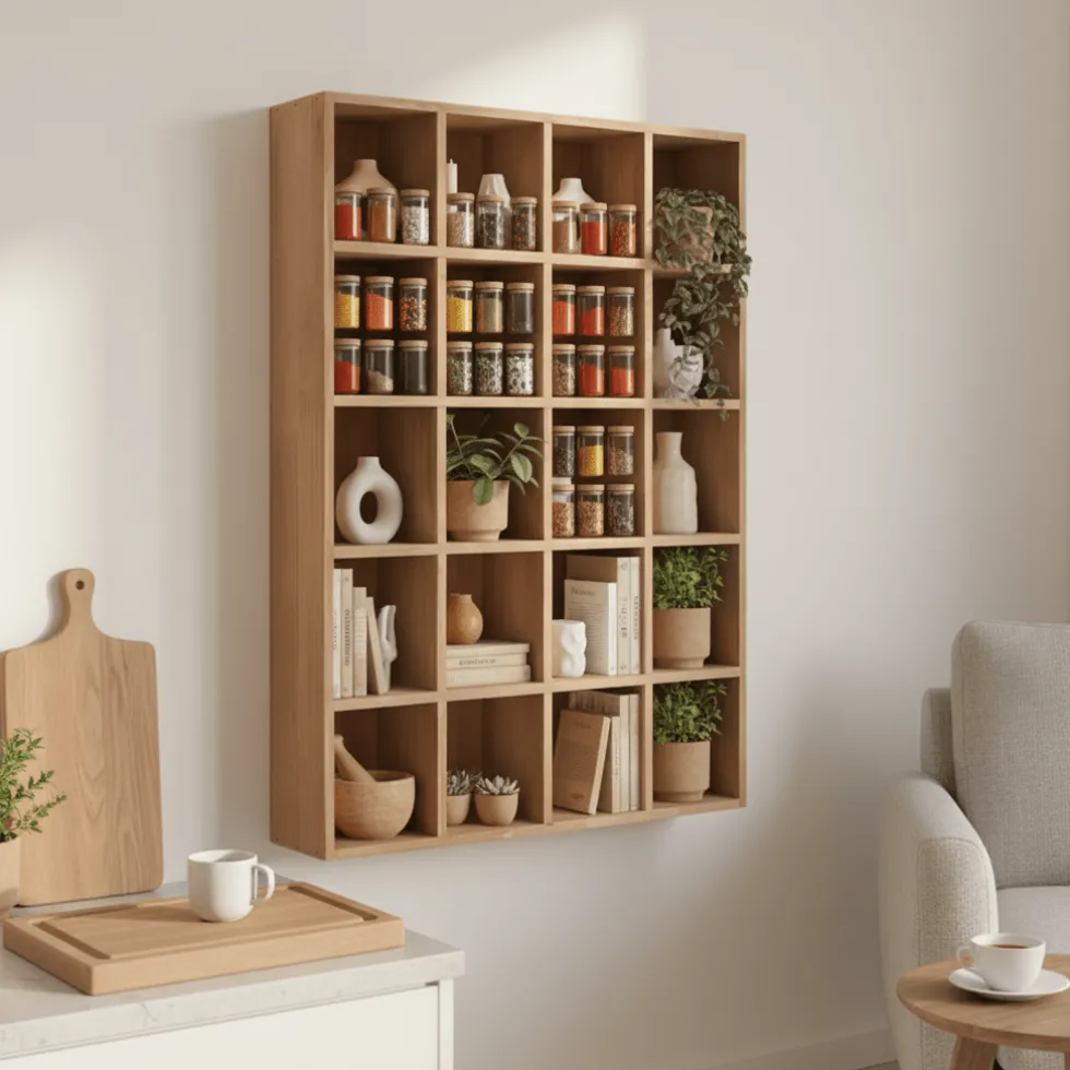 Moss vegghylle furu natur 44 x 10 x 63 cm