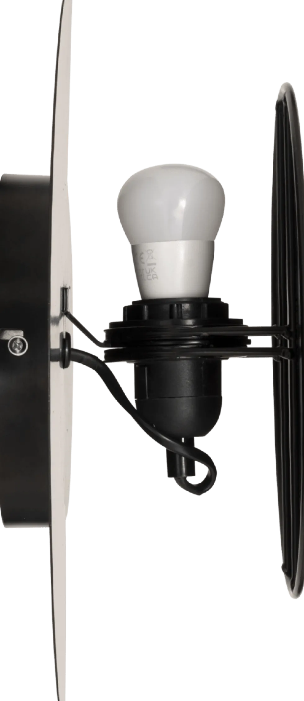 Mysti vegglampe sort reversibel 30,5 cm