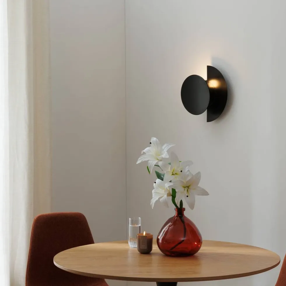 Mysti vegglampe sort reversibel 30,5 cm