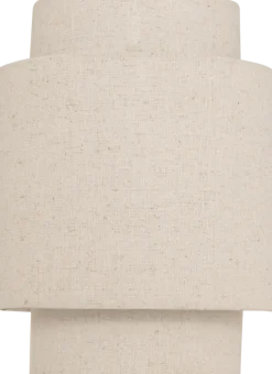 Nahel vegglampe beige i lin og stål 27 cm