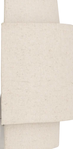 Nahel vegglampe beige i lin og stål 27 cm