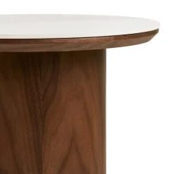 Noli sidebord keramikk hvit/mørk brun ø40 cm