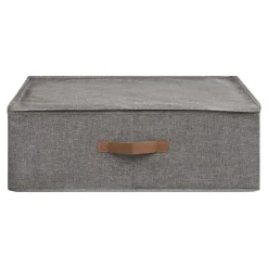 Noto oppbevaringskurv tekstil mørk grå 56 x 47 x 18 cm