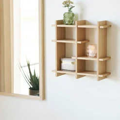 Olsberg vegghylle eikefiner natur 40 x 12 x 40 cm