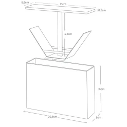 Oppbevaring for kaffefilter med holder hvit