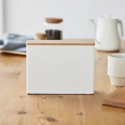 Oppbevaring for kaffefilter med holder hvit