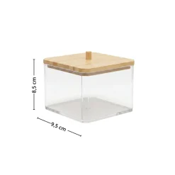 Oppbevaringsboks med bambuslokk 9,5 x 8,5 cm