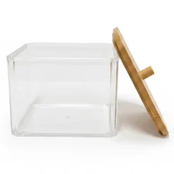 Oppbevaringsboks med bambuslokk 9,5 x 8,5 cm