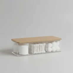 Oppbevaringsboks med bambuslokk pakke 23 x 9,5 x 6,5 cm