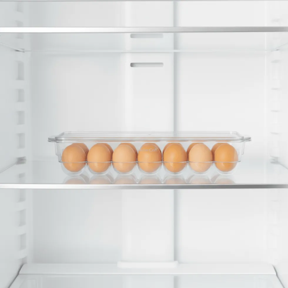 Oppbevaringsboks til 12 egg med lokk
