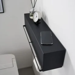Oppbevaringsboks til vegg sort 60 cm
