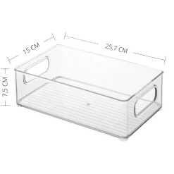 Oppbevaringsboks transparent, medium