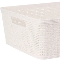 Oppbevaringskurv sandfarget 35 x 29 x 13 cm