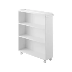 Oppbevaringsvogn med hjul hvit 59 x 70 cm