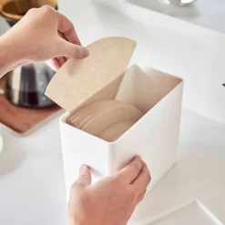 Oppbevaring til kaffefilter hvit