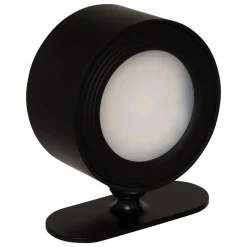 Oppladbar LED-vegglampe sort med touch-dimming 9,2 cm