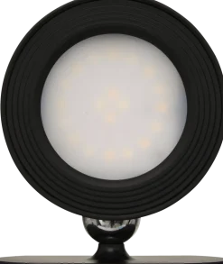 Oppladbar LED-vegglampe sort med touch-dimming 9,2 cm