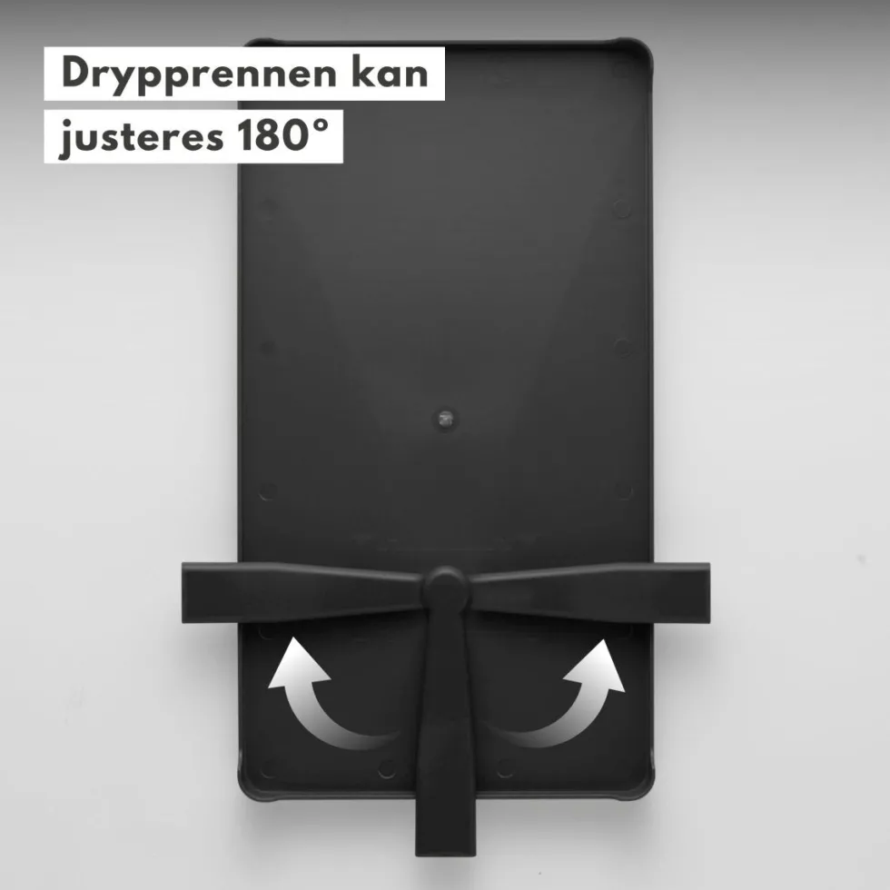 Oppvaskstativ med drypprenne sort