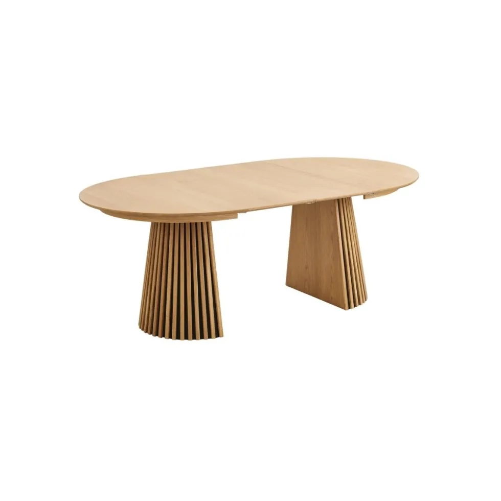 Osaka uttrekkbart spisebord natur eikefiner 120–200 cm