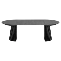 Osaka uttrekkbart spisebord sort eikefiner 120–240 cm