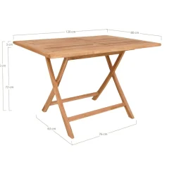 Oviedo spisebord teak natur 120 cm