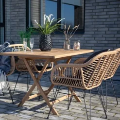 Oviedo spisebord teak natur 120 cm