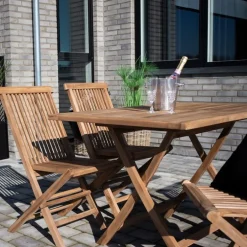 Oviedo spisebord teak natur 120 cm