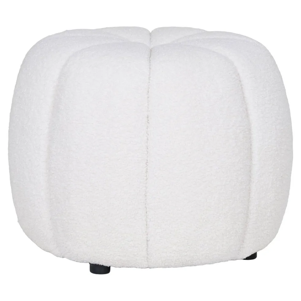 Paisley puff off-white ø48 cm