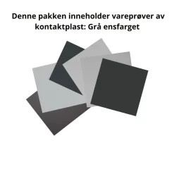 Pakke Grå ensfarget kontaktplast