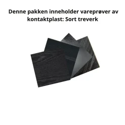 Pakke Sort treverk kontaktplast