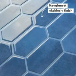 10-pk Alexandra blå selvklebende veggfliser