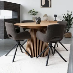 2-pk Amorim dreibar spisestol lys brun