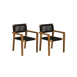 2-pk Anzio hagestol sort/natur