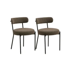 2-pk Badalona spisestol boulcé brun