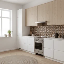 10-pk Bente hexagon selvklebende veggfliser
