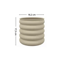 3-pk Blomsterpotte lys brun galvanisert jern sett