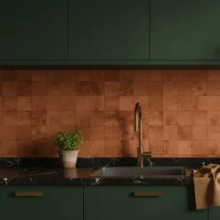 8-pk Bodø rust selvklebende fliser terrakotta betonglook 40 x 40 cm