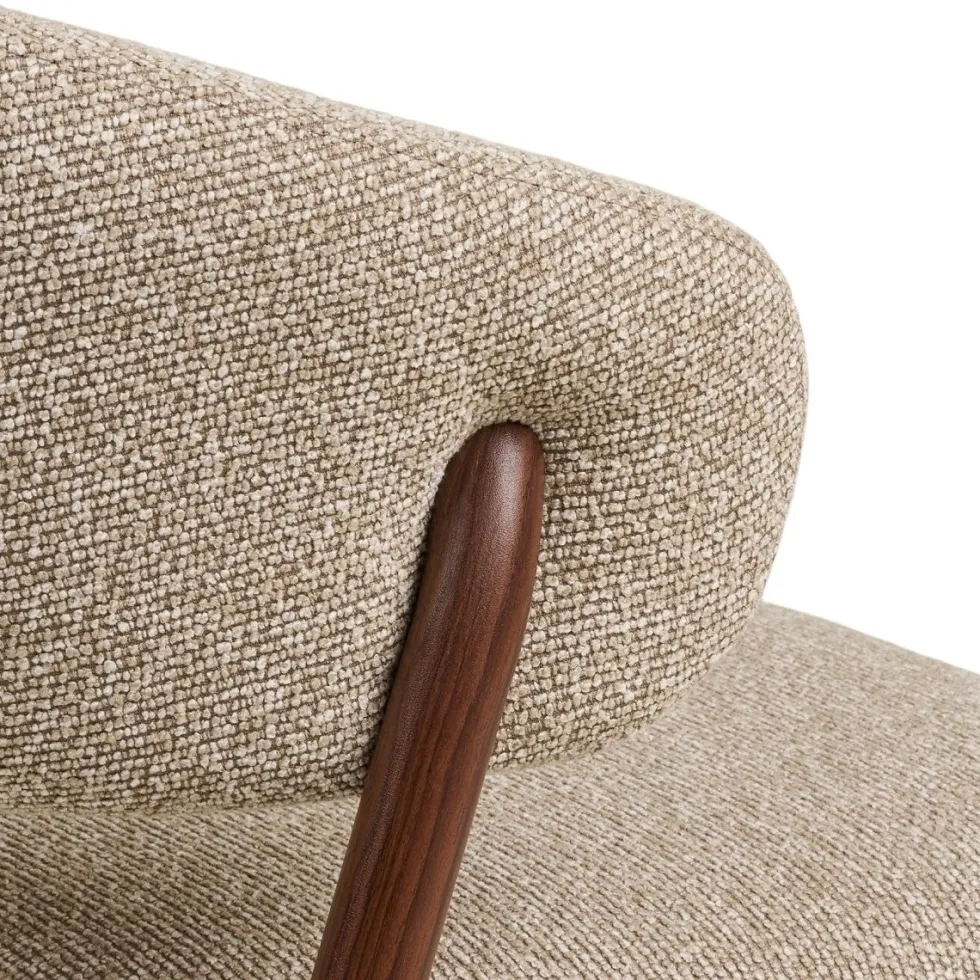 2-pk Cavi spisestol sand/valnøttfarget