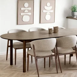 2-pk Cavi spisestol sand/valnøttfarget