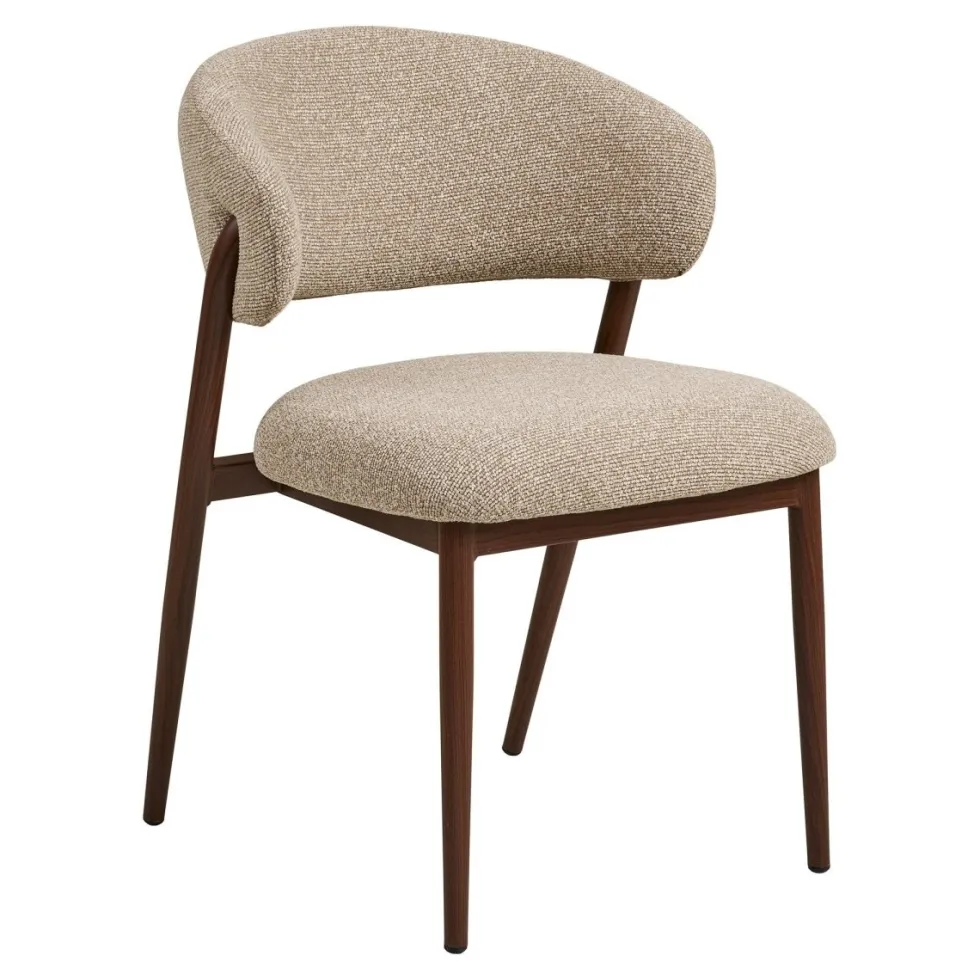 2-pk Cavi spisestol sand/valnøttfarget
