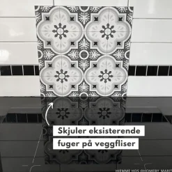 8-pk Copenhagen selvklebende fliser 40 x 40 cm
