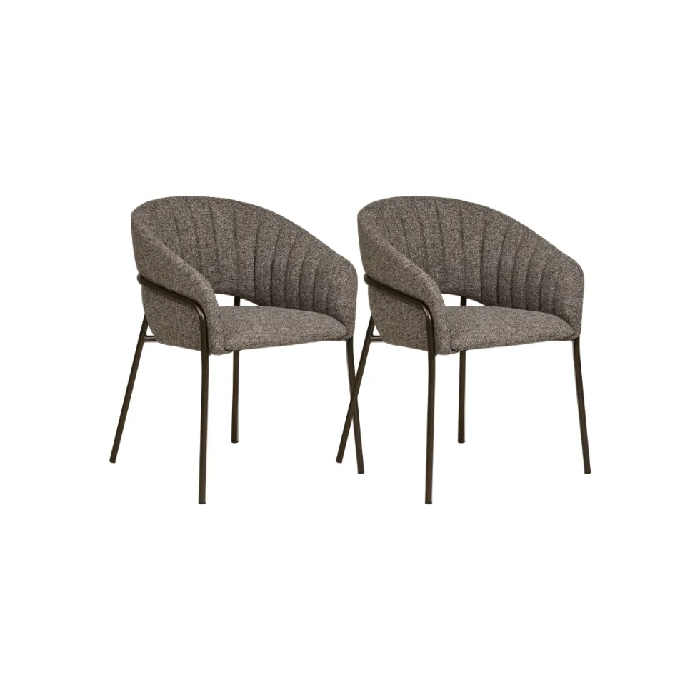 2-pk Costa spisestol mørk grå