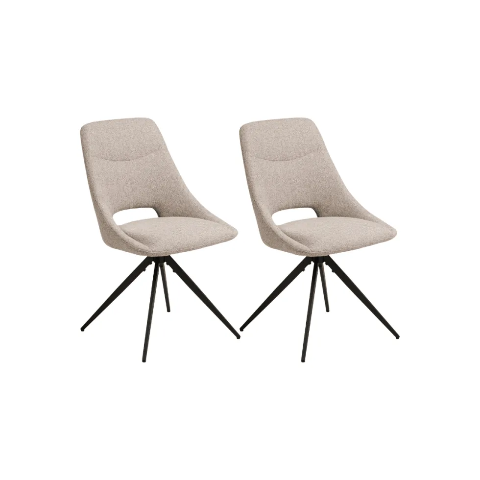 2-pk Dokka dreibar spisestol sand