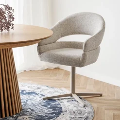 2-pk Dover dreibar spisestol beigemelert