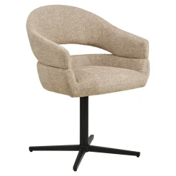 2-pk Dover dreibar spisestol sandmelert med sorte ben