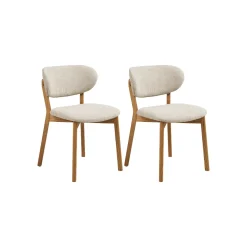2-pk Dunkirk spisestol natur/beige