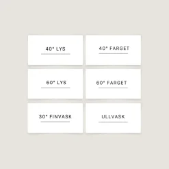 6-pk Etiketter klesvask grader