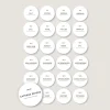 24-pk Etiketter krydderglass, rund