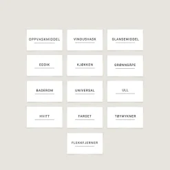 13-pk Etiketter vaskemidler