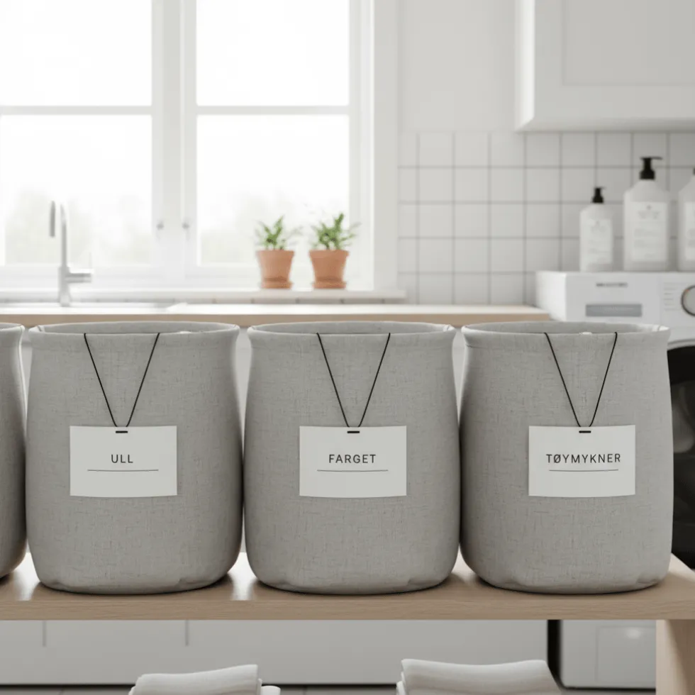 5-pk Etiketter vaskemidler, klær